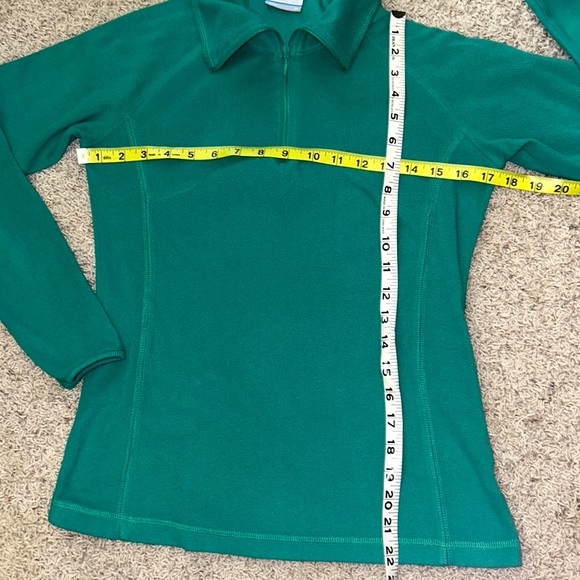 COLUMBIA🏔️Fleece 1/4 Zip PULLOVER Teal  Green XS Women’s🍃 - Picture 8 of 8